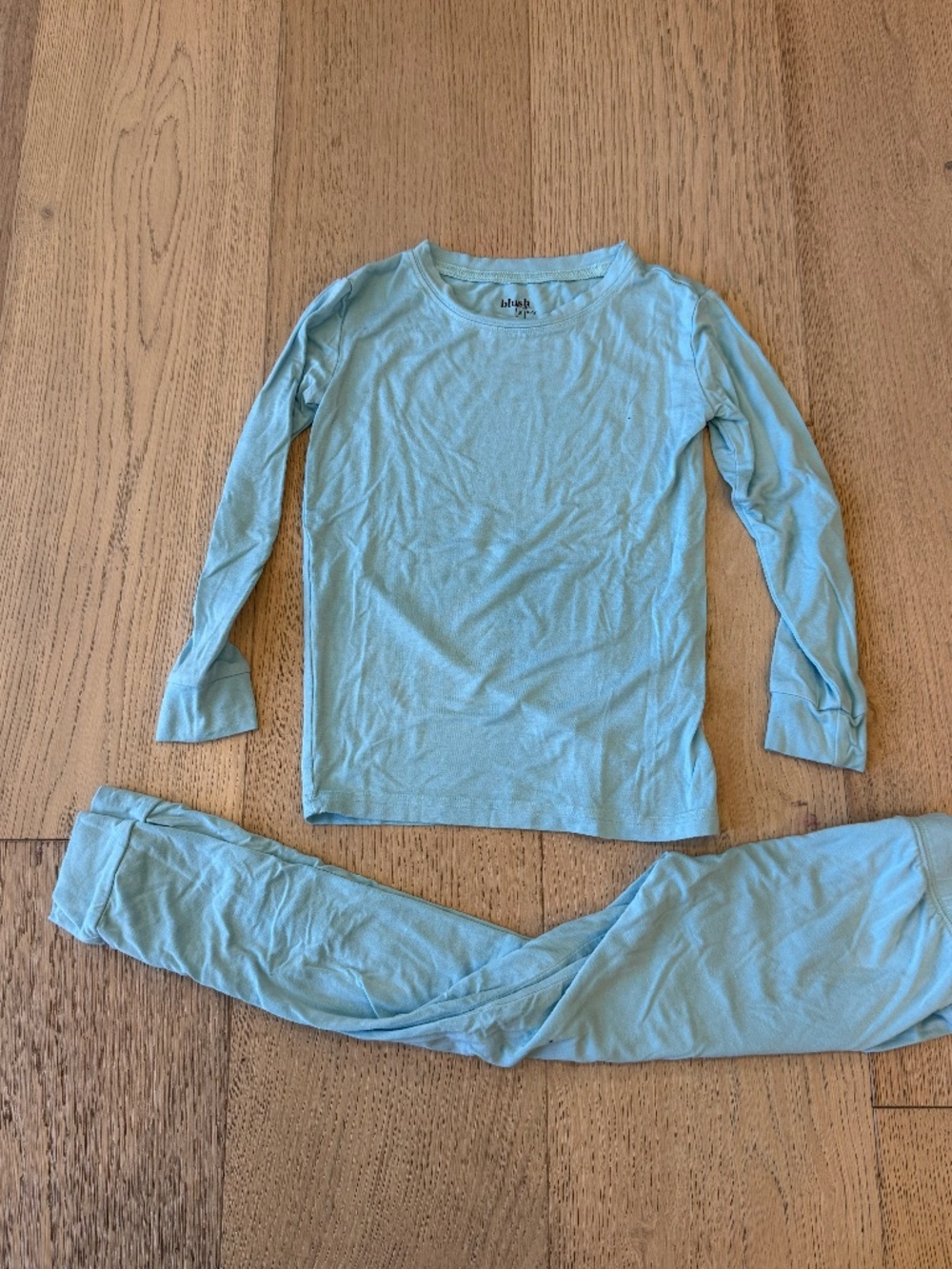 Blush Lotus Bamboo Pajama Set | Light Blue | Size 4T | GUC
